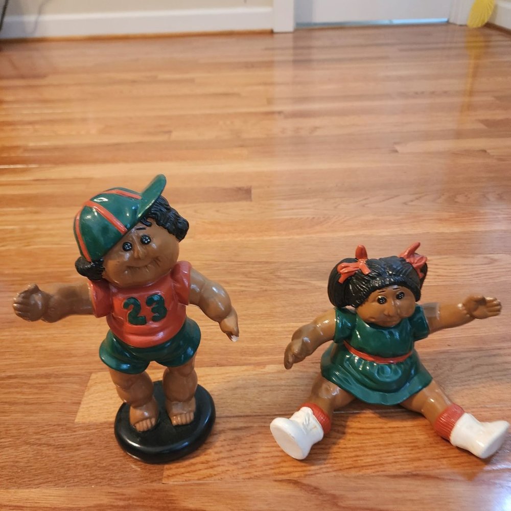 Handmade ceramic, African American Boy and Girl